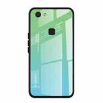 For Vivo V7 Gradient Color Glass Case(Sky Blue)