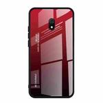 For Xiaomi Redmi 8A Gradient Color Glass Case(Red)