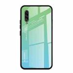 For Galaxy A90 5G Gradient Color Glass Case(Sky Blue)