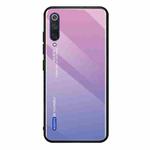 For Xiaomi Mi CC9e Gradient Color Glass Case(Light Purple)