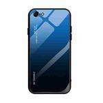 For iPhone SE 2022 / SE 2020 / 8 / 7 Gradient Color Glass Case(Blue)