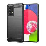 For Samsung Galaxy A53 5G Brushed Texture Carbon Fiber TPU Phone Case(Black)