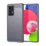 For Samsung Galaxy A53 5G Brushed Texture Carbon Fiber TPU Phone Case(Grey)