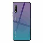 For Huawei Honor 9X Gradient Color Glass Case(Purple)