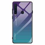 For Galaxy A9 (2018) Gradient Color Glass Case(Purple)