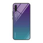 For Galaxy A50 Gradient Color Glass Case(Purple)