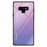 For Galaxy Note 9 Gradient Color Glass Case(Light Purple)