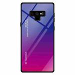 For Galaxy Note 9 Gradient Color Glass Case(Red Blue)