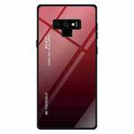 For Galaxy Note 9 Gradient Color Glass Case(Red)