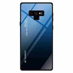 For Galaxy Note 9 Gradient Color Glass Case(Blue)