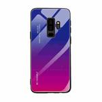 For Galaxy S9 Gradient Color Glass Case(Red Blue)