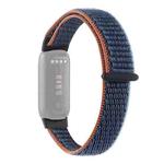 For Fitbit Luxe Nylon Loop Strap Watch Band(Dark Blue)