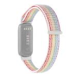 For Fitbit Luxe Nylon Loop Strap Watch Band(Rainbow)