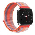 For Fitbit Versa 1 / 2 Universal Nylon Strap Watch Band(Orange Blue)