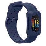 For Fitbit Charge 5 Silicone Integrated Strap Watch Band(Navy Blue)