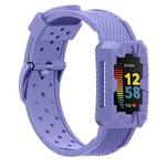 For Fitbit Charge 5 Silicone Integrated Strap Watch Band(Purple)