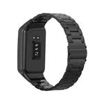For OPPO Watch Free NFC Stainless Steel Three-bead Watch Band(Black)