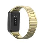 For OPPO Watch Free NFC Stainless Steel Three-bead Watch Band(Gold)