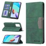 For Xiaomi Redmi 10 Magnetic Splicing Leather Phone Case(Green)