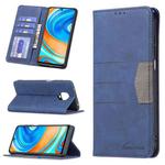 For Xiaomi Redmi Note 9 Pro / 9 Pro Max / 9s Magnetic Splicing Leather Phone Case(Blue)