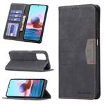 For Xiaomi Redmi Note 10 4G / 10S Magnetic Splicing Leather Phone Case(Black)