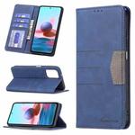 For Xiaomi Redmi Note 10 4G / 10S Magnetic Splicing Leather Phone Case(Blue)