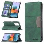 For Xiaomi Redmi Note 10 Pro / 10 Pro Max Magnetic Splicing Leather Phone Case(Green)
