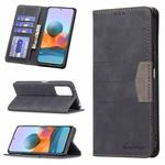 For Xiaomi Redmi Note 10 Pro / 10 Pro Max Magnetic Splicing Leather Phone Case(Black)