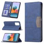 For Xiaomi Redmi Note 10 Pro / 10 Pro Max Magnetic Splicing Leather Phone Case(Blue)