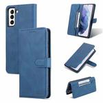 For Samsung Galaxy S21 5G AZNS Dream II Skin Feel PU+TPU Horizontal Flip Leather Phone Case with Holder & Card Slots & Wallet(Blue)