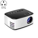 T20 320x240 400 Lumens Portable Home Theater LED HD Digital Projector, Same Screen Version, AU Plug(Black White)