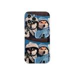 For iPhone 13 Colored Drawing Pattern TPU Phone Protective Case(Two Dogs)
