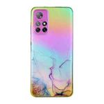For Xiaomi Redmi Note 11 Laser Marble Pattern Clear TPU Protective Phone Case(Pink)