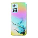 For Xiaomi Redmi Note 11 Laser Marble Pattern Clear TPU Protective Phone Case(Blue)