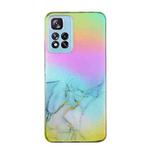 For Xiaomi Redmi Note 11 Pro Laser Marble Pattern Clear TPU Protective Phone Case(Grey)