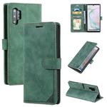 For Samsung Galaxy Note10+ Skin Feel Anti-theft Brush Horizontal Flip Leather Phone Case(Green)
