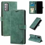 For Samsung Galaxy Note20 Skin Feel Anti-theft Brush Horizontal Flip Leather Phone Case(Green)