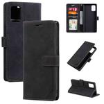 For Samsung Galaxy A71 Skin Feel Anti-theft Brush Horizontal Flip Leather Phone Case(Black)