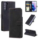 For Samsung Galaxy S21+ 5G Skin Feel Anti-theft Brush Horizontal Flip Leather Phone Case(Black)