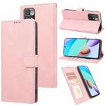 For Xiaomi Redmi 10 Fantasy Classic Skin-feel Calfskin Texture Magnetic Buckle Horizontal Flip PU Phone Leather Case with Holder & Card Slot & Wallet(Pink)