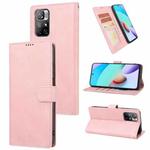 For Xiaomi Redmi Note 11 / Poco M4 Pro 5G Fantasy Classic Skin-feel Calfskin Texture Magnetic Buckle Horizontal Flip PU Phone Leather Case with Holder & Card Slot & Wallet(Pink)