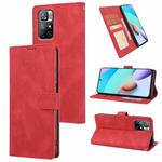 For Xiaomi Redmi Note 11 / Poco M4 Pro 5G Fantasy Classic Skin-feel Calfskin Texture Magnetic Buckle Horizontal Flip PU Phone Leather Case with Holder & Card Slot & Wallet(Red)