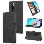 For Xiaomi Redmi Note 11 Pro / 11 Pro+ Fantasy Classic Skin-feel Calfskin Texture Magnetic Buckle Horizontal Flip PU Phone Leather Case with Holder & Card Slot & Wallet(Black)