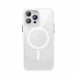 For iPhone 13 Pro Crystal Clear Series Magsafe Magnetic Phone Case (White)