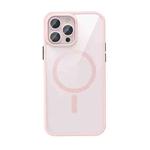 For iPhone 13 Pro Crystal Clear Series Magsafe Magnetic Phone Case (Pink)