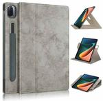 For Xiaomi Mi Pad 5 Pro 11 inch Solid Color 360 Degrees Rotation Tablet Leather Case with Holder(Grey)