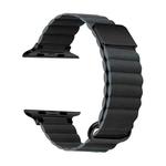 Magnetic Leather Strap Watch Band For Apple Watch Series 8&7 41mm / SE 2&6&SE&5&4 40mm / 3&2&1 38mm(Black Buckle Space Grey)