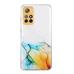 For Xiaomi Redmi Note 11 Hollow Marble Pattern TPU Precise Hole Phone Protective Case(Yellow)