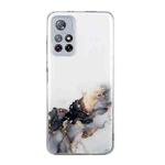 For Xiaomi Redmi Note 11 Hollow Marble Pattern TPU Precise Hole Phone Protective Case(Black)