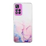 For Xiaomi Redmi Note 11 Pro Hollow Marble Pattern TPU Precise Hole Phone Protective Case(Pink)